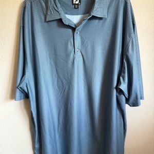 Men’s 2XL Blue FootJoy Lightweight Breathable Short Sleeve Polo